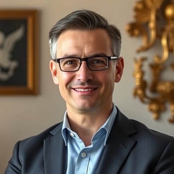 Portrét Radka Nováka, zakladatele Skupiny Novák